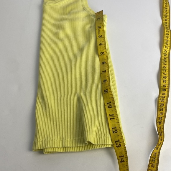 3/$15 Yellow ribbed racer back casual dopamine organic cotton lightweight cami S - Picture 8 of 11